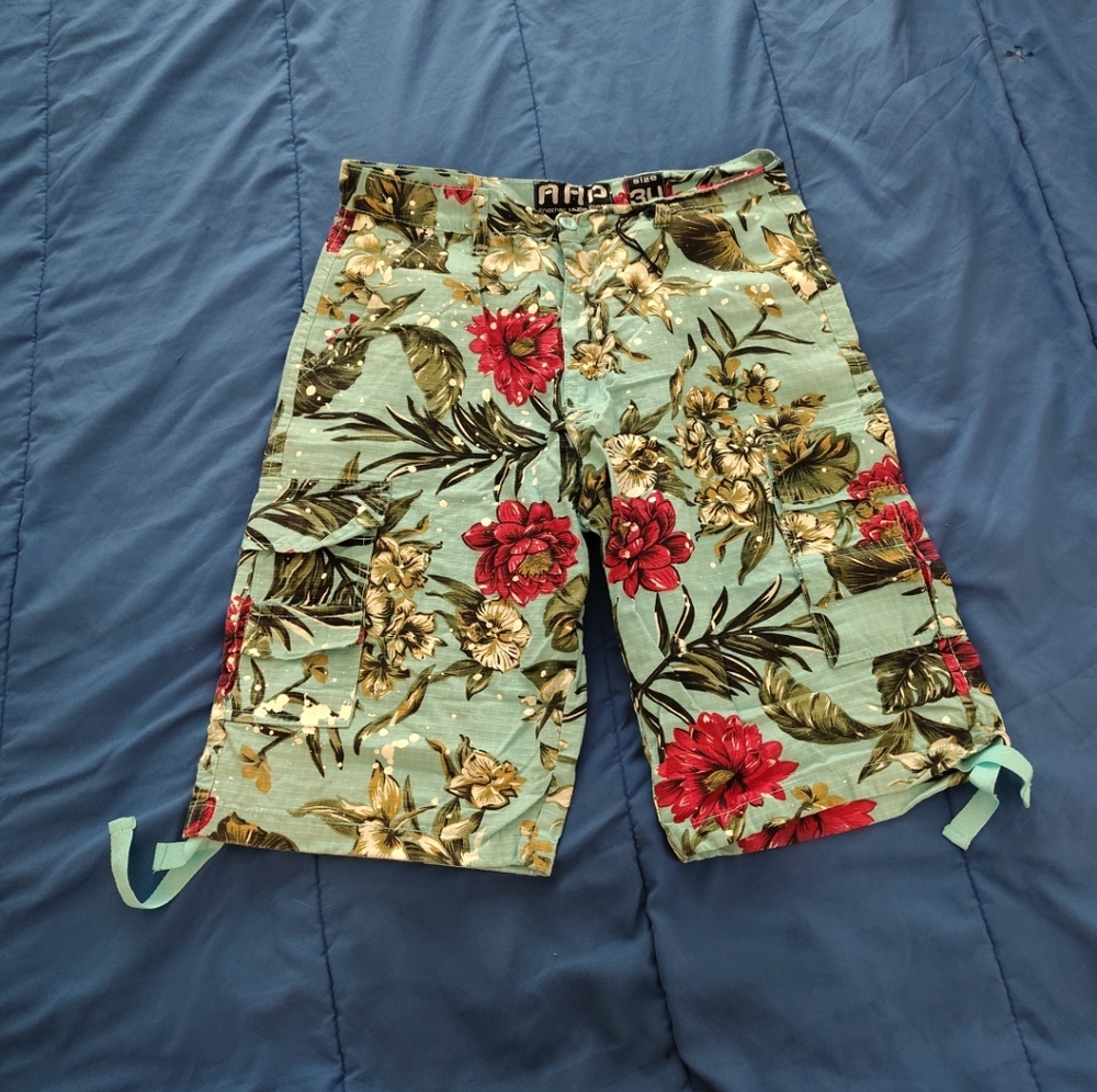 APH Floral Cargo Shorts for Men